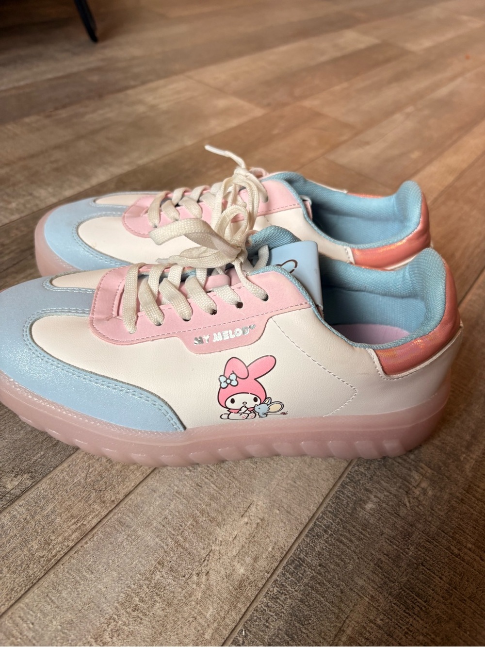 Sanrio My Melody Pastel Pink Blue White Sneakers US size 6 - Picture 5 of 13